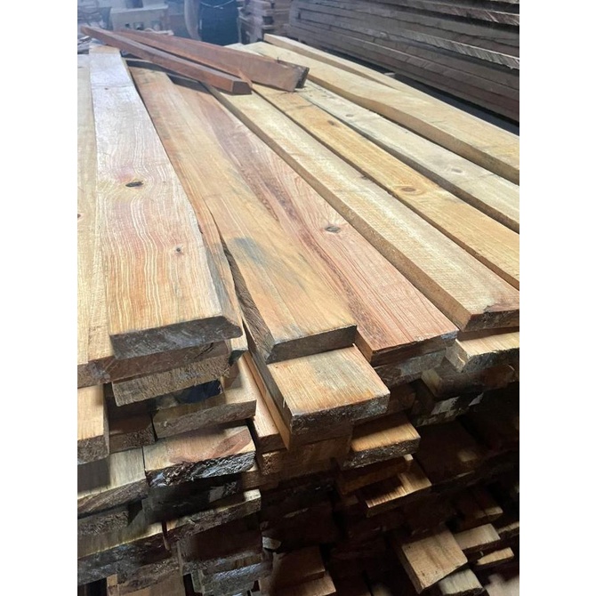 Papan Kayu Pinus Oven Baru T 3 L 6 P 100 Cm Jati Belanda Sudah Serut