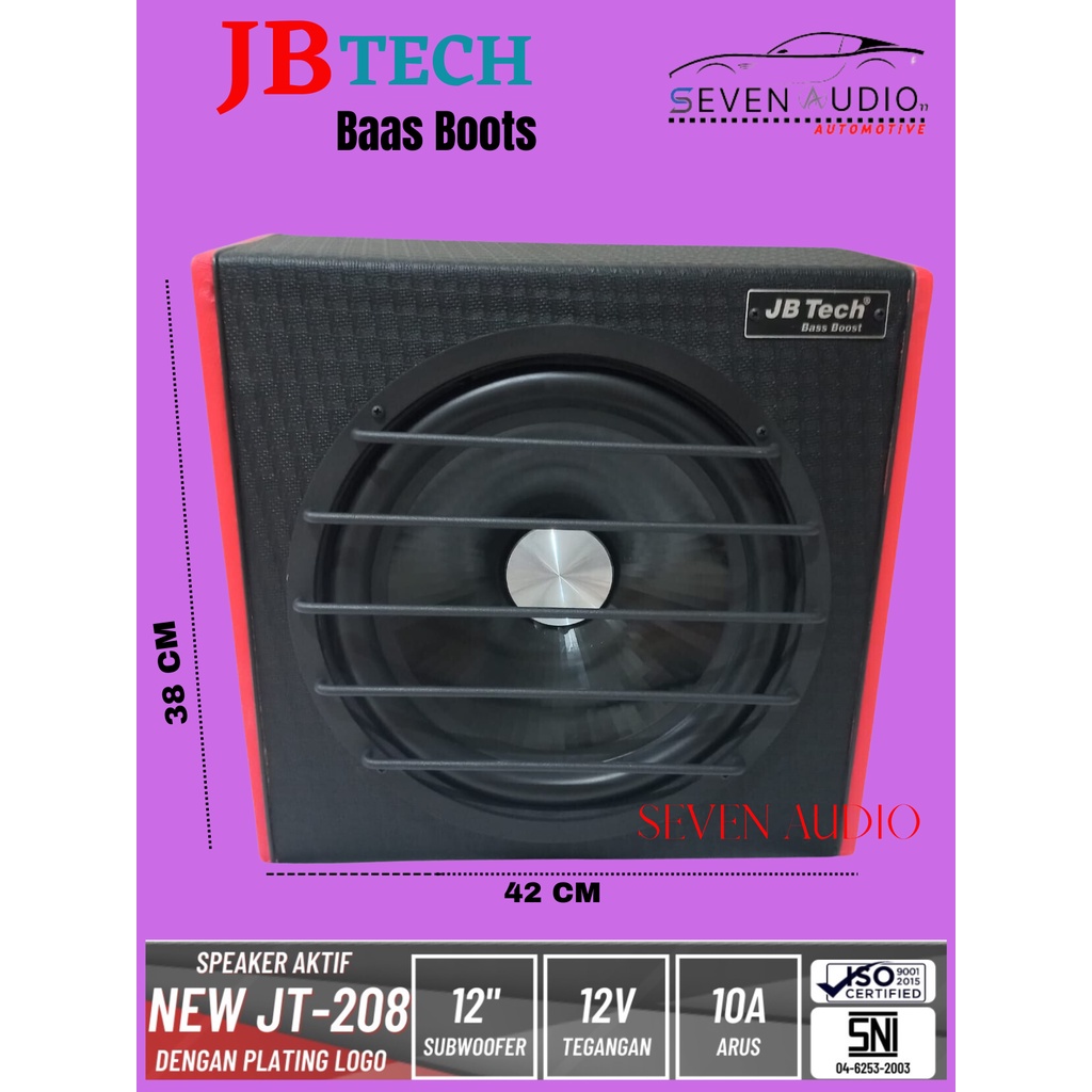 Subwoofer Aktif 10 INCH JB-Tech JT-108  BassTube Kotak Bass Box Mobil JB TECH 10Inch
