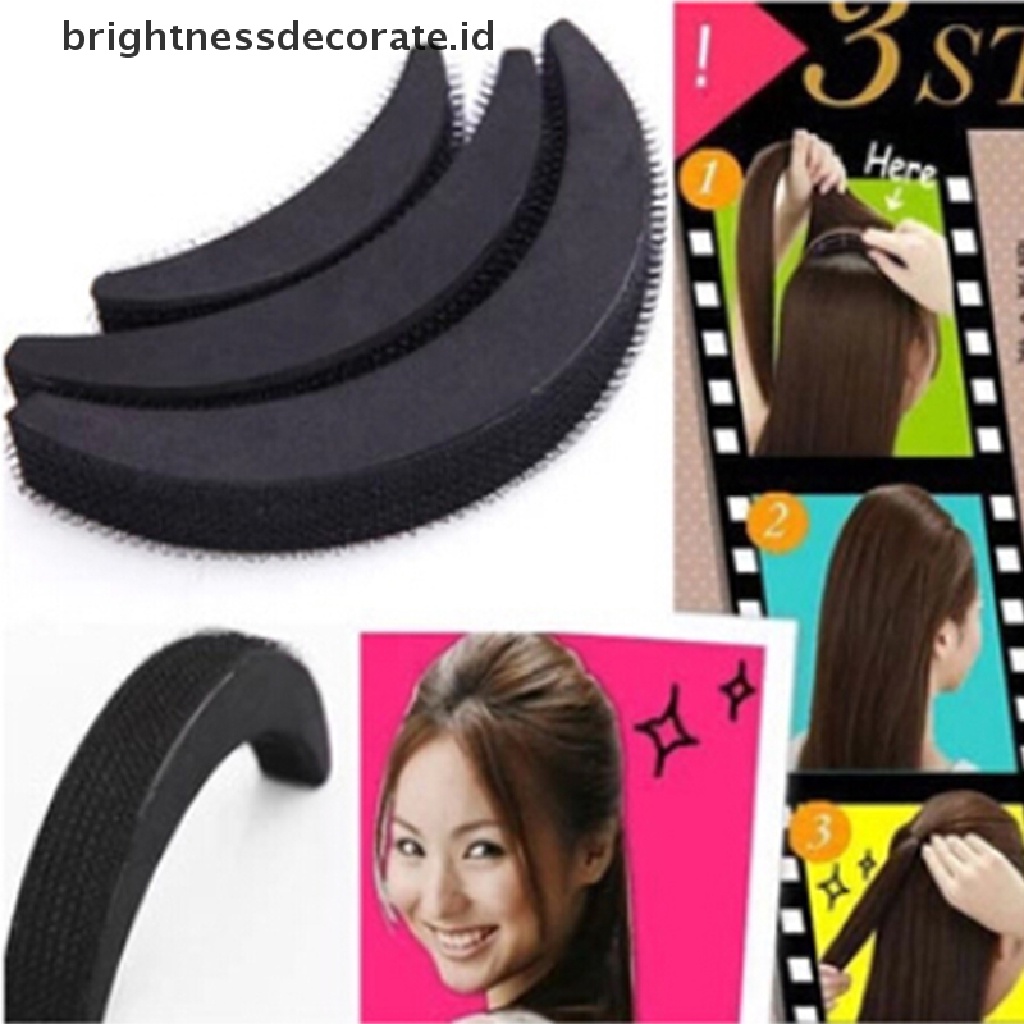 [Birth] 3x Beda Ukuran Wanita Volume Dasar Rambut DIY Bump Styling Insert Tool HOT [ID]