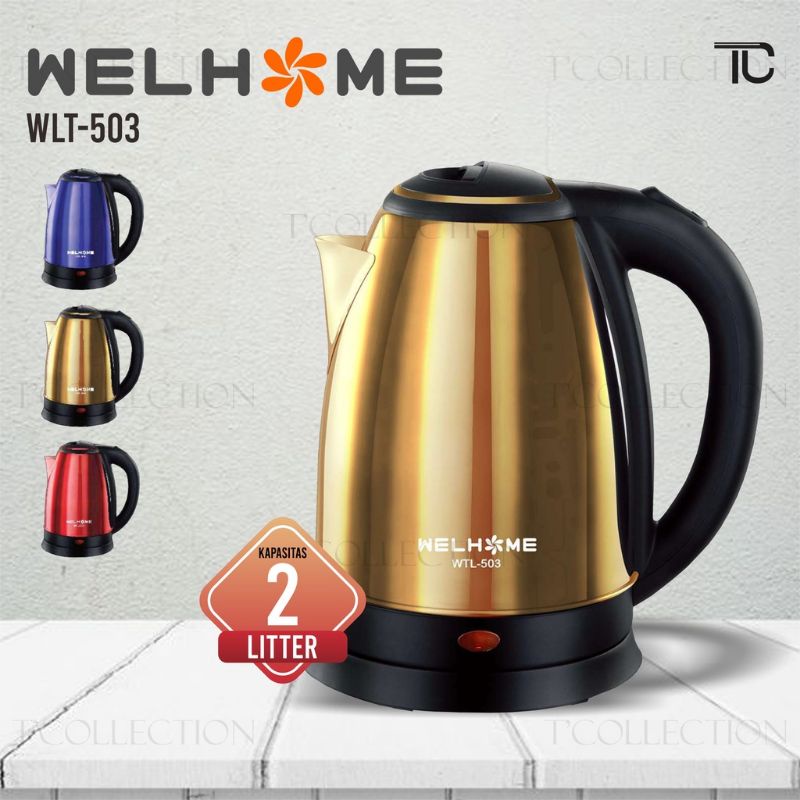 Welhome Electric Kettel 2 Liter / Teko Listrik WLT-503