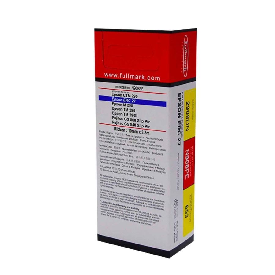 Ribbon Cartridge Pita Printer Fullmark For Epson ERC-27 N908PE Purple