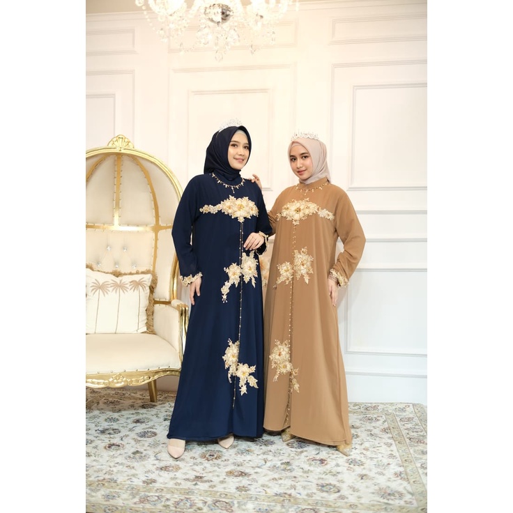 Kaftan Wanita Lebaran | Kaftan Putih Premium | Kaftan Jumbo Mewah Pesta | Kaftan Premium Import | Ka