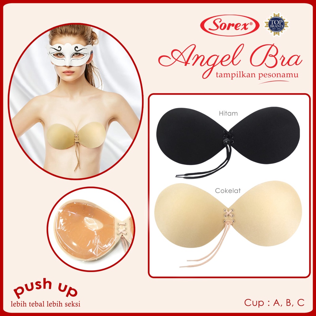 SOREX Angel Silicone Bra | Front Clip Bra Cup A - C Nipple payudara BH fashion Strapless | push up silicone SOREX