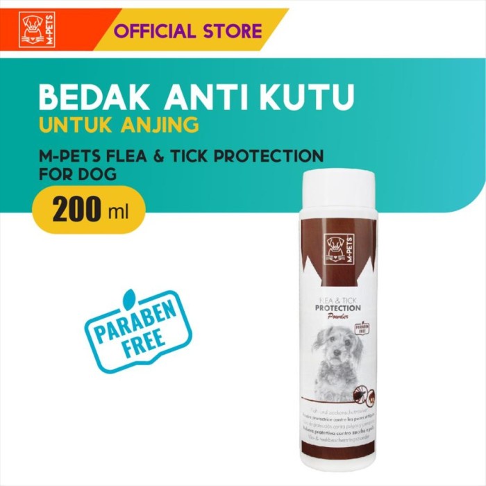 M-Pets Flea &amp; Tick Protection Powder For Dog 200ml Bedak Anti Kutu