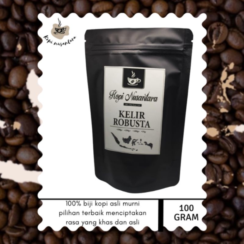 

kopi kelir robusta 100% biji bubuk kopi asli murni 100gram