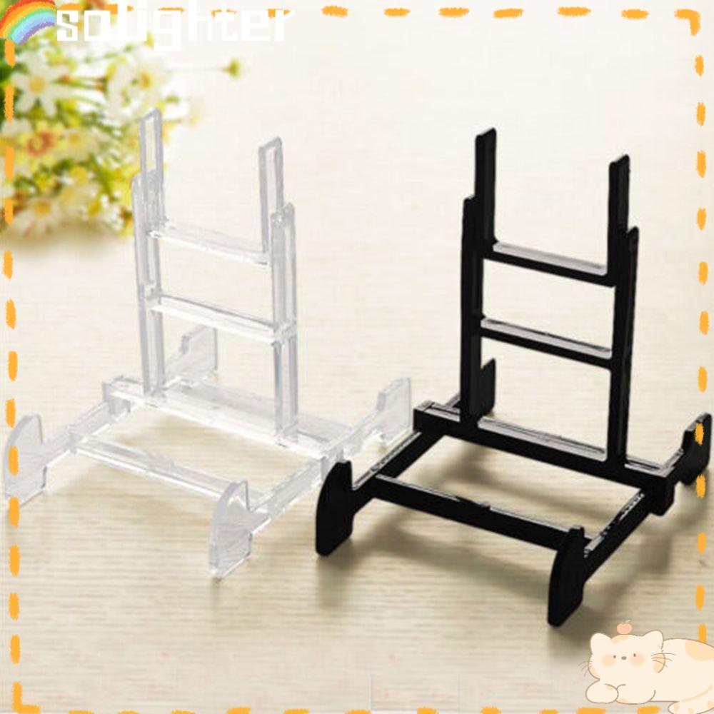 Solighter 5pcs Easel Stand Adjustable Portable Transparan Piring Besar