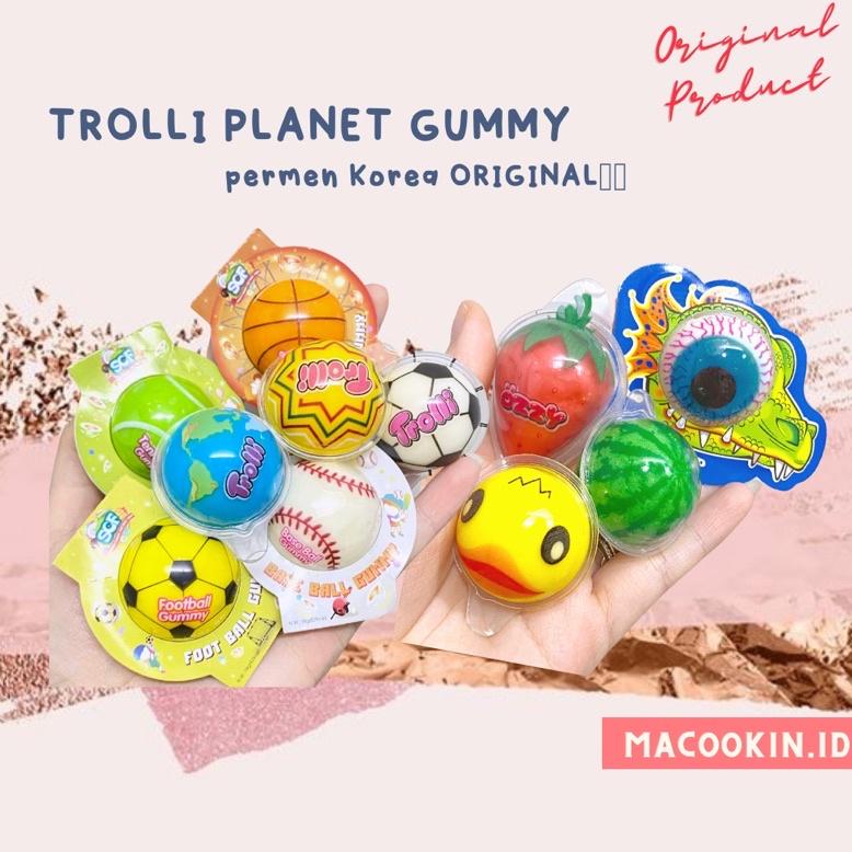 

[Produk EY71] Trolli Planet Gummy / Gummi Permen Korea 1 buah Jelly isi selai NONHALAL vdbnk