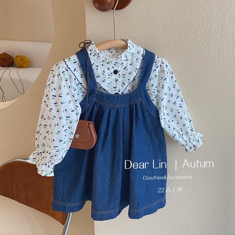 la OVERALL OTSU CHERRY EBV Baju Overall Anak Perempuan Import + Baju dalaman