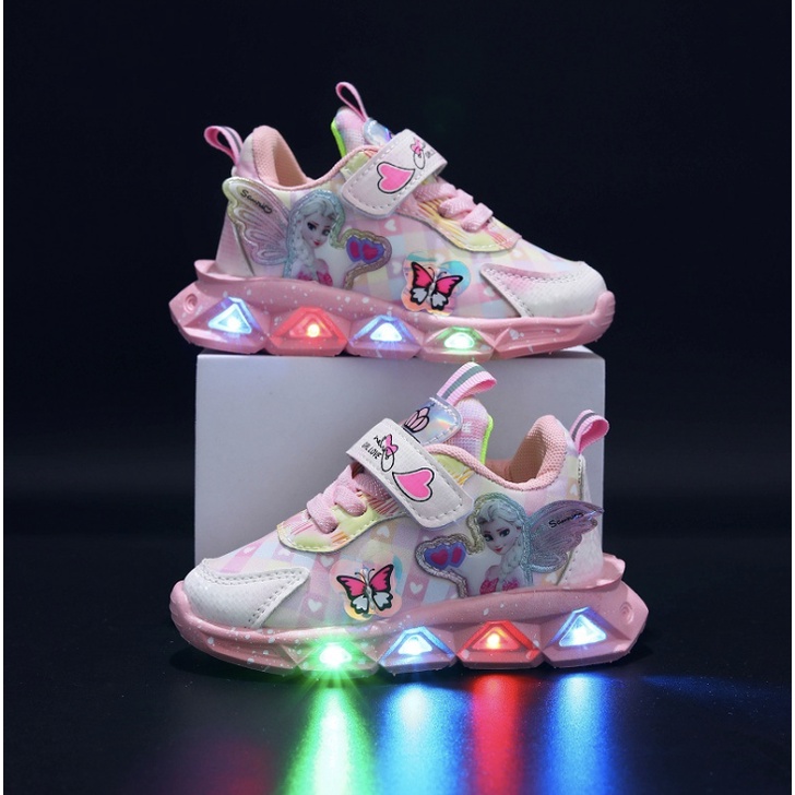 babyfit sepatu lampu LED CRYSTAL ESLA sepatu anak perempuan import gs-0515r