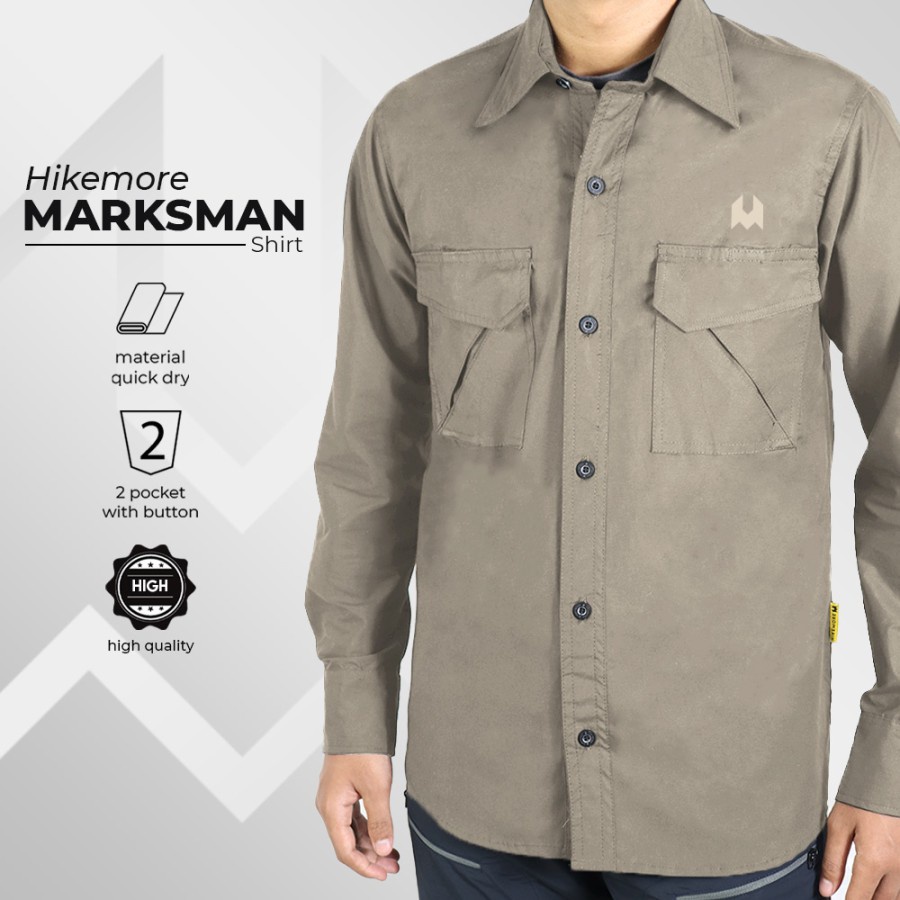 Kemeja Lengan Panjang Lapangan Hikemore Marksman Quickdry Original