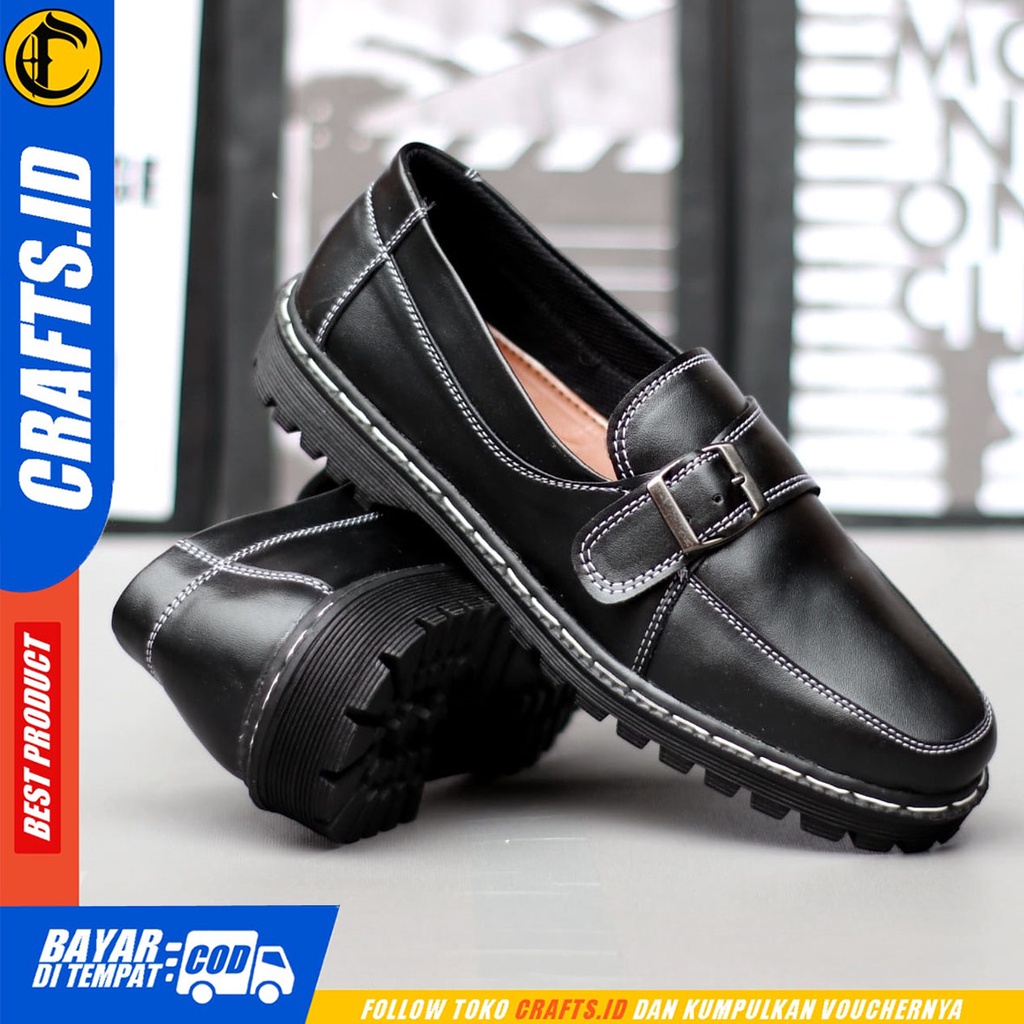 CRAFTS yngwi - Sepatu Formal Docmart Pantofel Casual  Kerja Pria