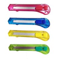 Cutter Transparan Warna Warni Ukuran Besar 18mm / Pisau Cuter Super Tajam Sliding Knife Cutting Tool Alat Potong Kertas Kardus Kater Plastik Perlengkapan ATK Sekolah [MF]