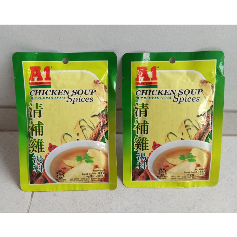 

A1 Chicken Soup Spices 35g / A1 Sup Rempah Herbal Ayam Obat 35g