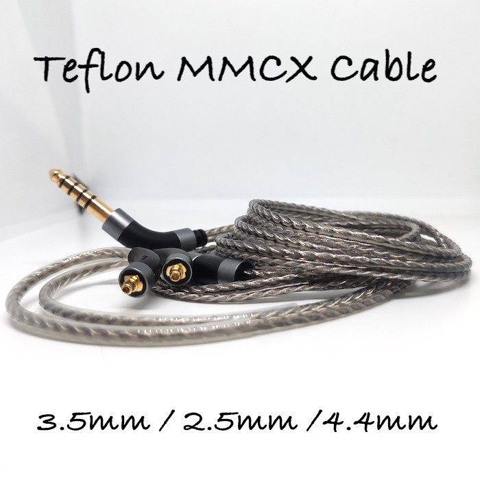 Teflon Silver Plated MMCX Cable Replacement HiFi Audio Solution