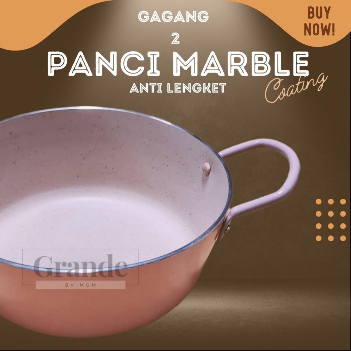 Gagang2 Panci Marble 14cm Panci susu Sauce Pot Mini Anti Lengket