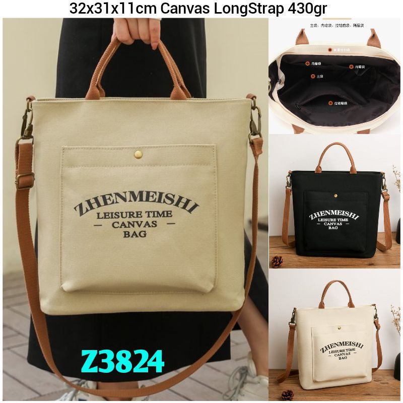 IMPORT CHINA HALUS TEBAL /  Z13824 / TAS SELEMPANG WANITA TAS KAIN TAS BESAR TERBARU TERLARIS IMPORT