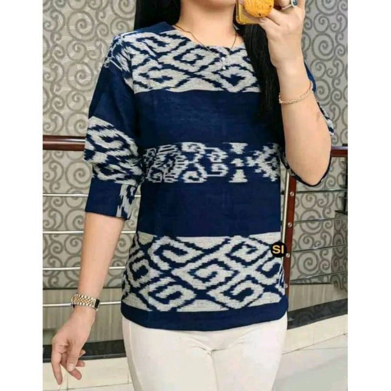 ATASAN BLOUSE ETNICK WANITA MOTIF TORAJA