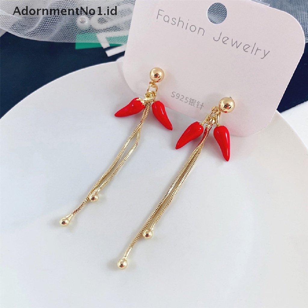 [AdornmentNo1] Alloy Enamel Tetes Minyak Paprika Liontin Emas Temukan Aksesoris Kalung DIY [ID]