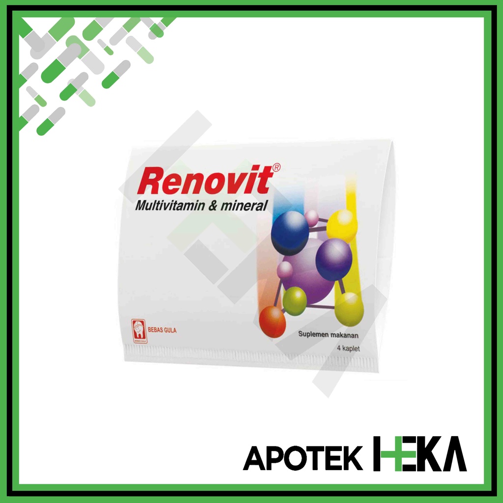 Renovit Strip Isi 4 Kaplet - Multivitamin dan Mineral (SEMARANG)