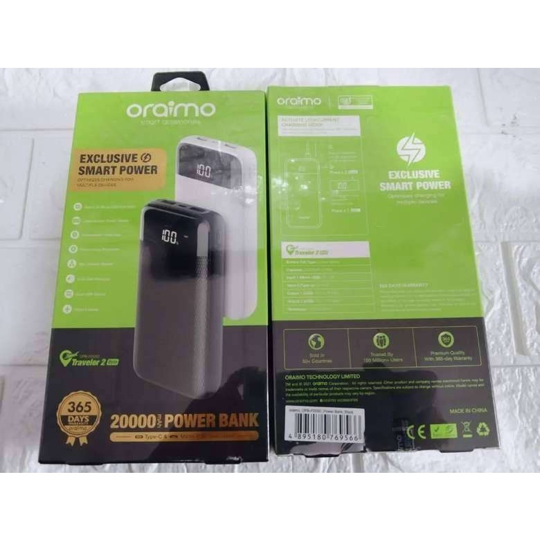 ORAIMO POWERBANK OPB-P205D Powerbank 20000 mAh Dual Input