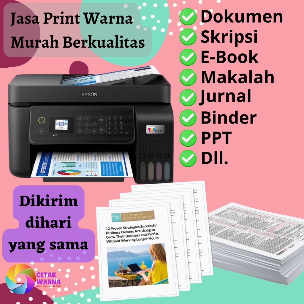 Jasa Print Tugas Sekolah Atau Kuliah Jasa Print Murah Cetak Buku Murah. Print Skripsi | Peint Berwar
