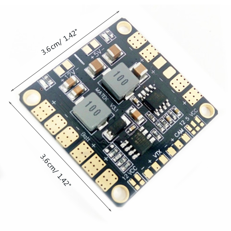 Zzz Power Distribution Board PDB Dengan BEC 5V &amp; 12V Untuk FPV QAV250 ZMR250 Multicopter