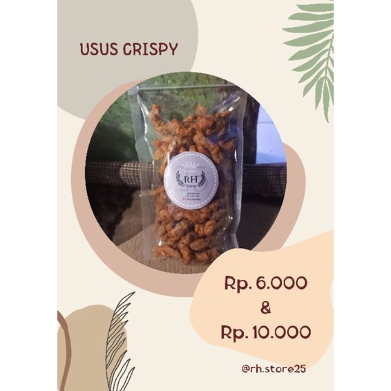 

USUS KRISPI | USUS AYAM | USUS KRISPI DAUN JERUK | USUS KRISPI PEDAS DAUN JERUK