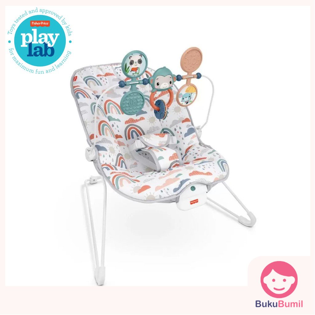 Fisher Price Mainan Bayi Edukatif Baby's Bouncer (Rainbow) - Kursi Goyang Anak Bayi