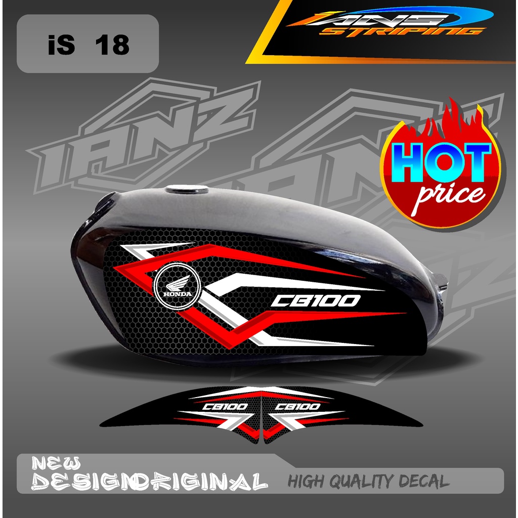 STRIPING TANGKI CB MURAHSTIKER CB100 HOLOGRAM/NON HOLOGRAM IS18