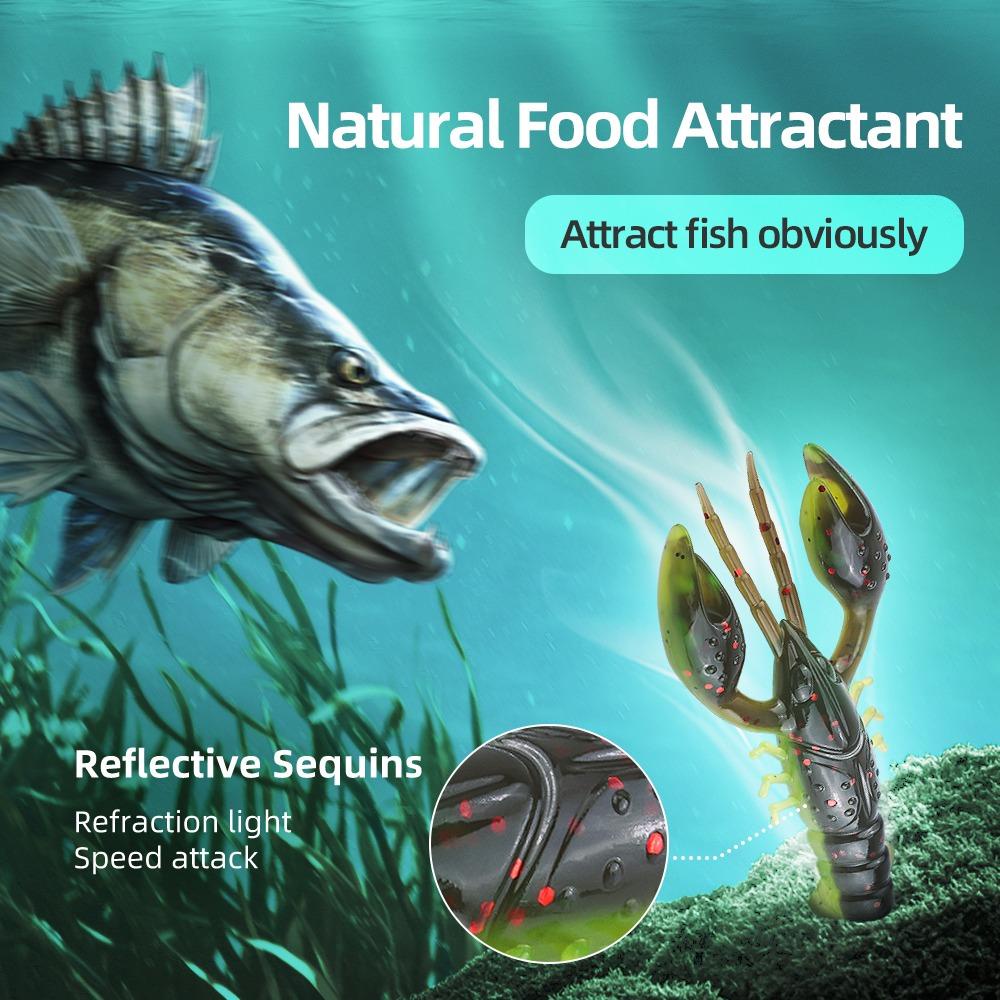 Top 50mm/65mm Umpan Ikan Udang Bass Swimbait Mengambang Silicone Baits