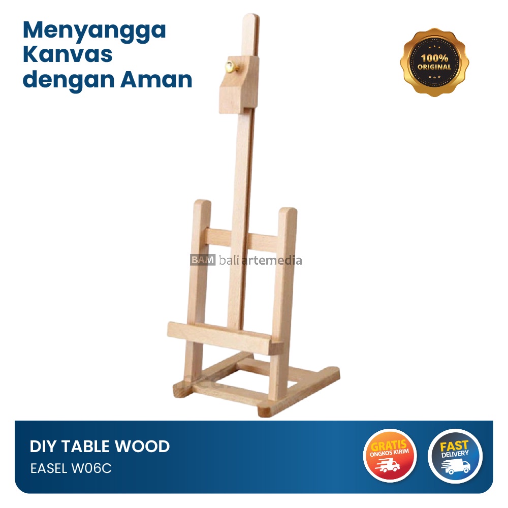 Perlengkapan Menggambar Easel Stand Lukis DIY Table Wood Easel W06C (installation not Included) By Bali Artemedia