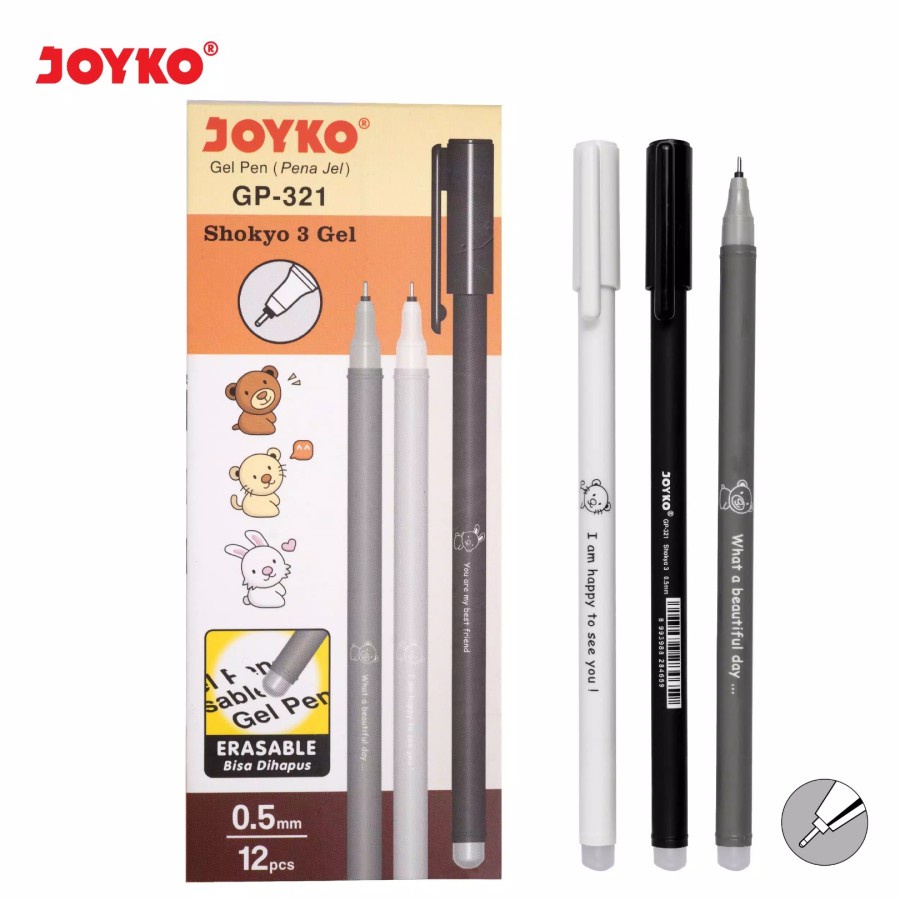 

Erasable Gel Pen 0.5mm / Pulpen Bisa Dihapus JOYKO Shokyo 3 GP-321