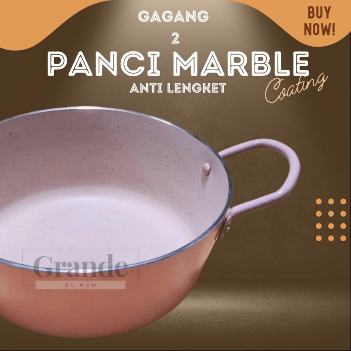 Gagang2 Panci Marble 12cm Panci susu Sauce Pot Mini Anti Lengket