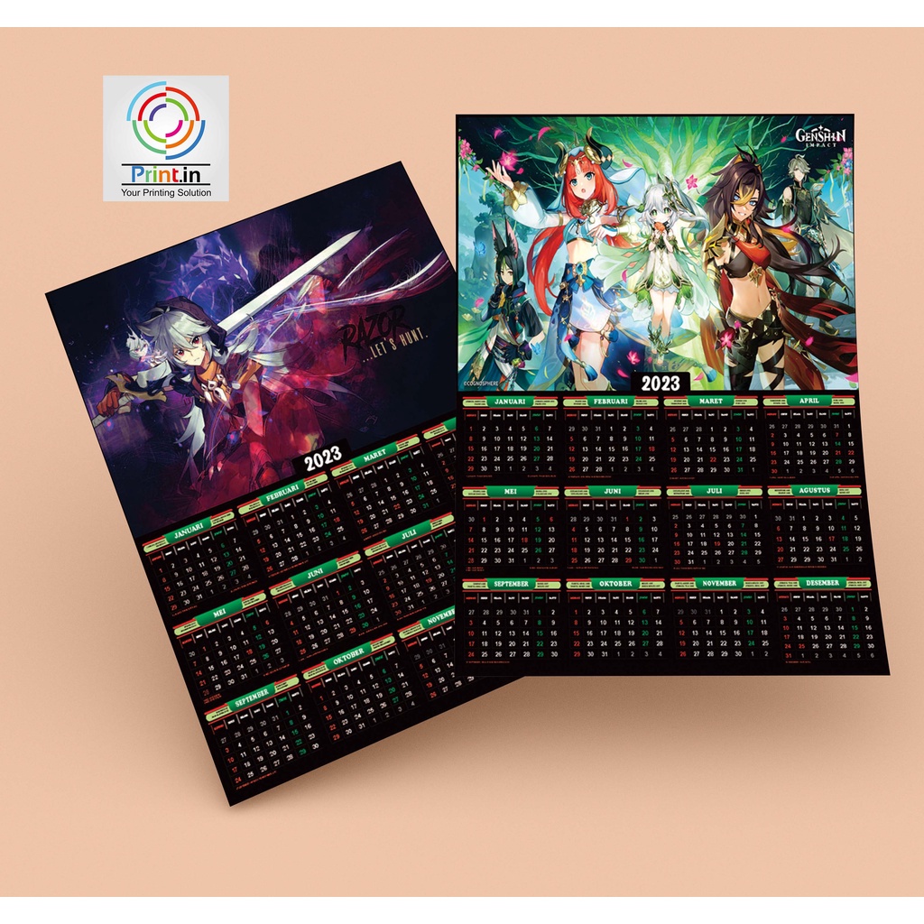 

Kalender 2025 Anime Genshin Impact, Full 12 Bulan