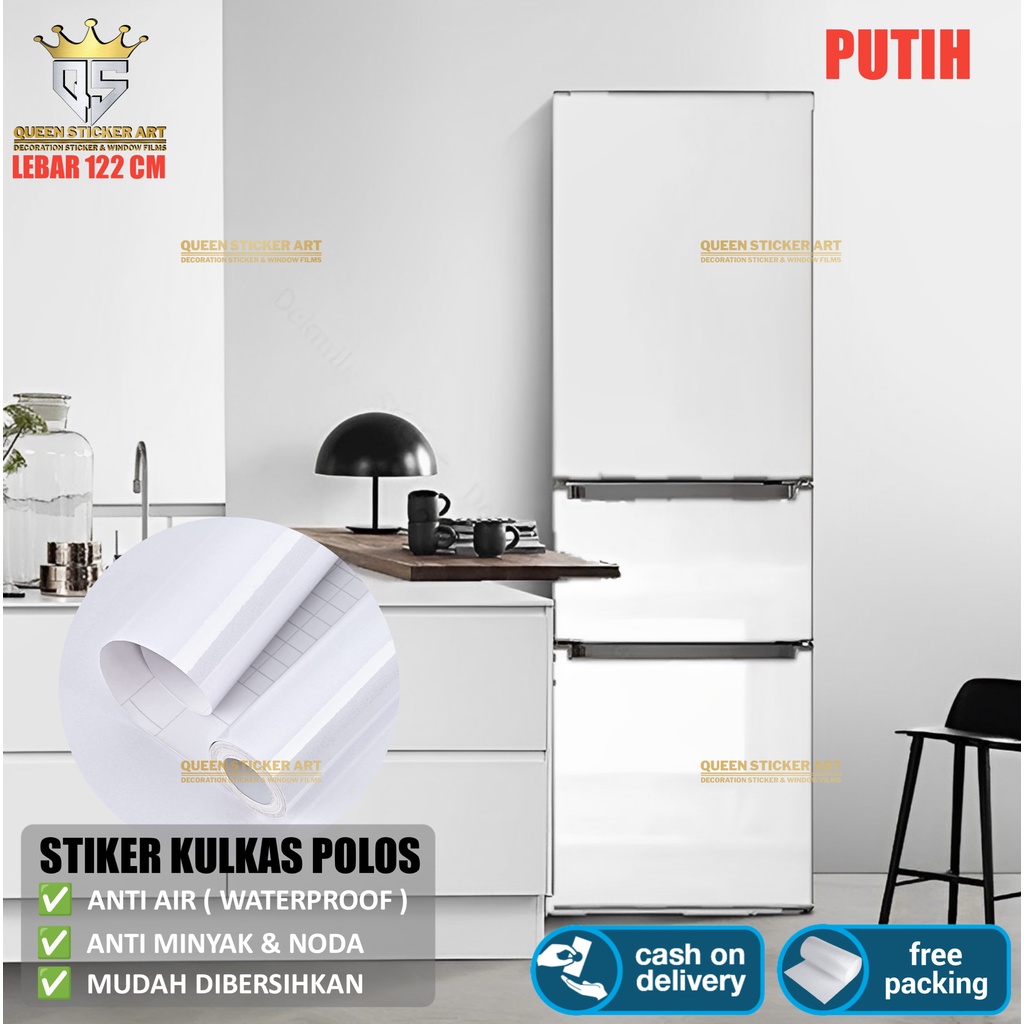 RB Sticker Lemari Es Stiker Kulkas Warna Polos
