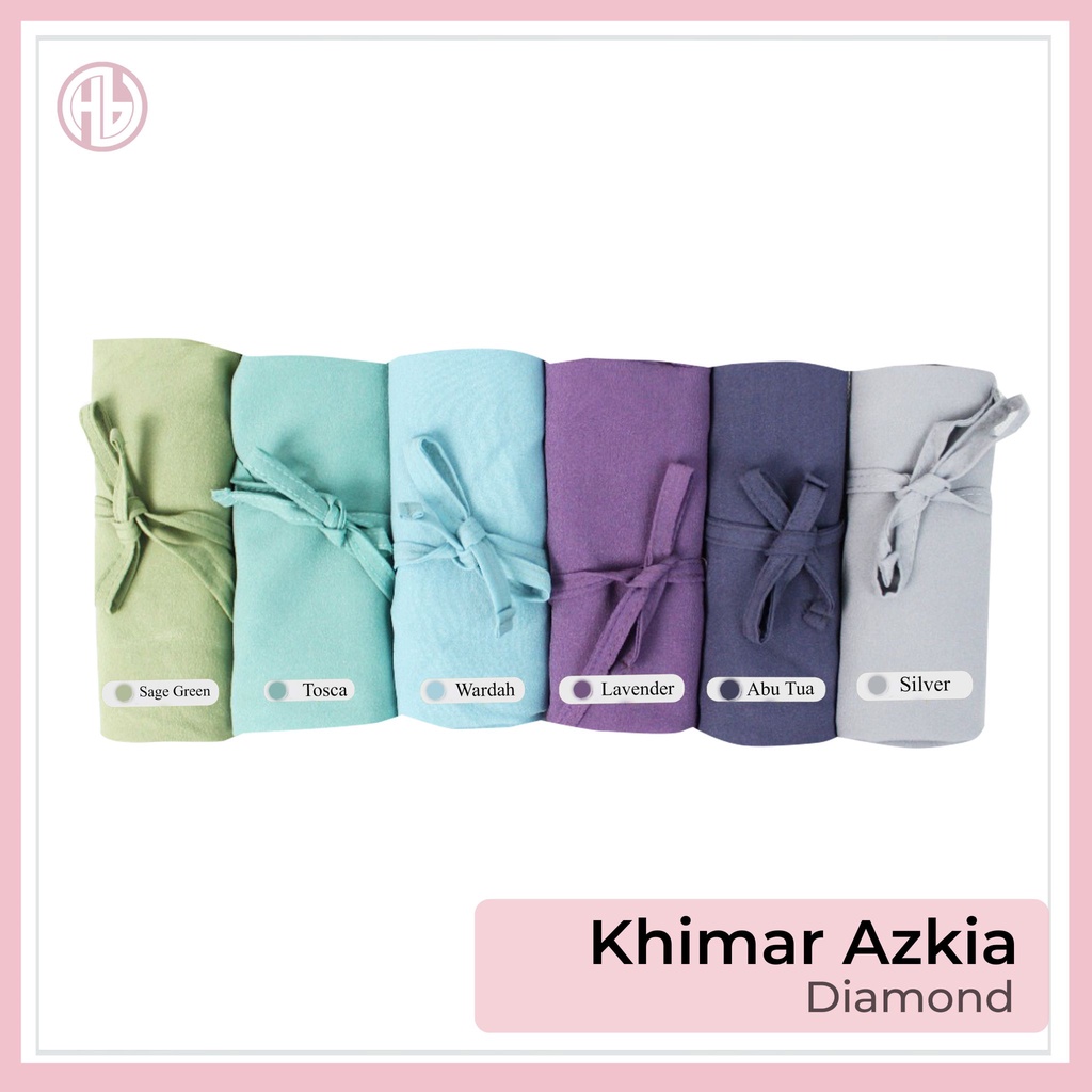 Khimar Azkia Simple Tali Instan / Bergo Diamond  - Warna Lengkap