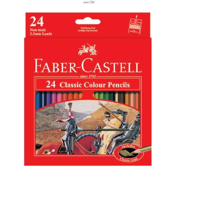 

Baru Classic colour pencils 24 warna faber castell / pensil warna 24 warna