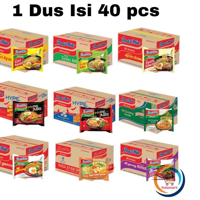 

COD | BMH|Indomie Goreng, Soto, Ayam Bawang, Hype Abis, Kari Ayam BISA MIX 1 Dus Isi 40 pcs