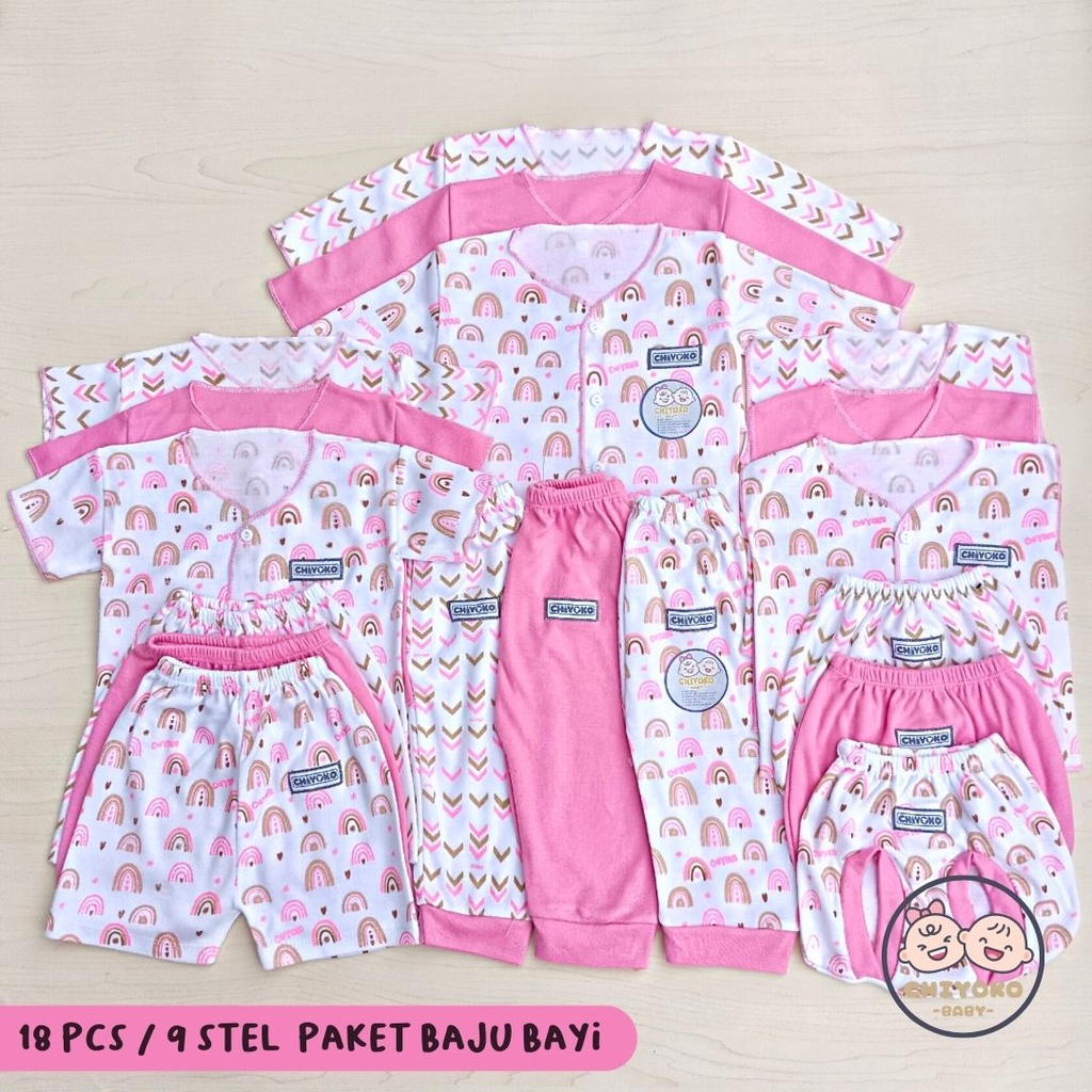 51 Pcs Paket Hemat Terkomplit Baju Bayi Baru Lahir Paket Hemat Brojol Baby Paket Komplit Bayi Baru Lahir Serian PINK Chiyoko Baby