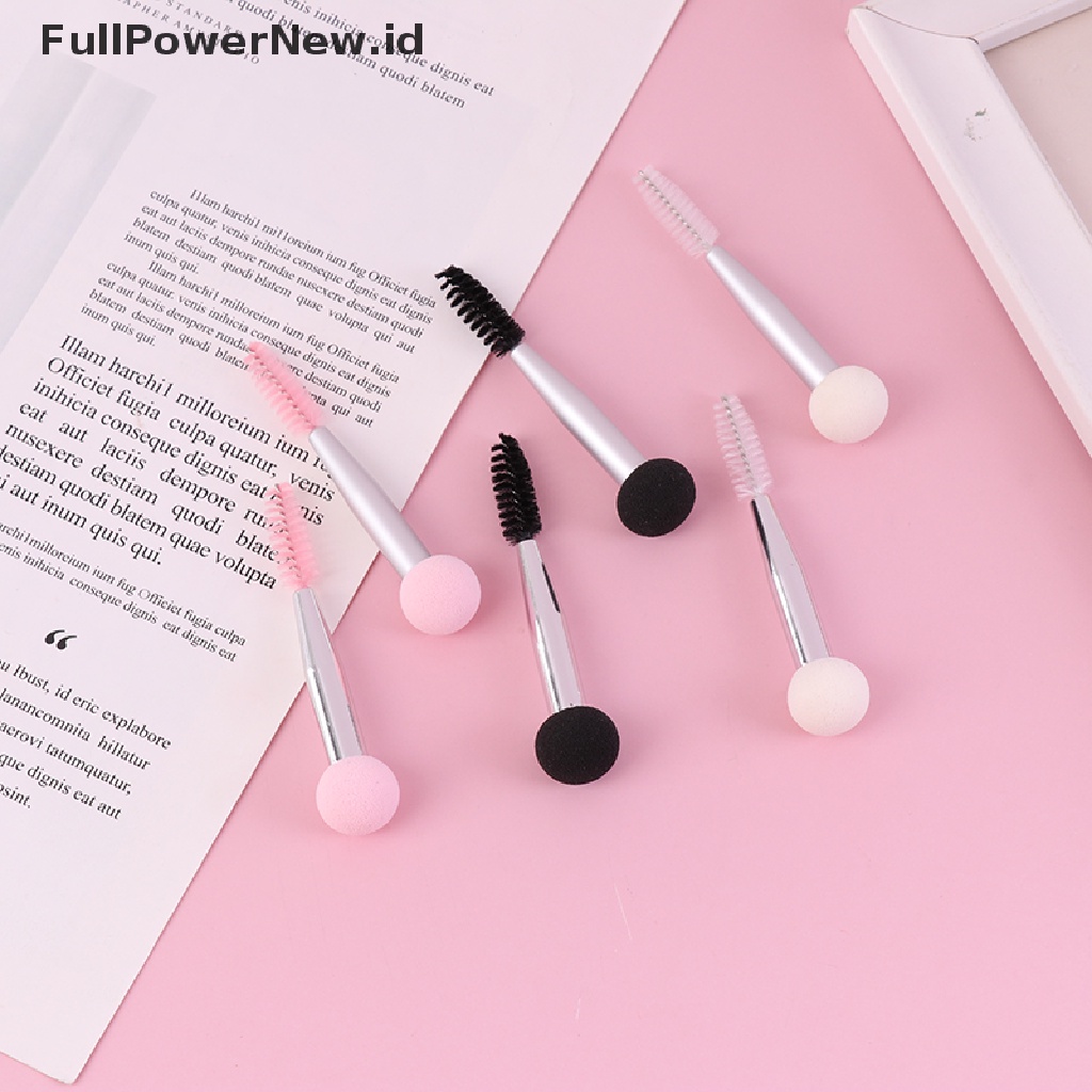 Power Eyelash Brush Double Ended Professional Alat Sikat Kepala Spons Make Up Alis ID