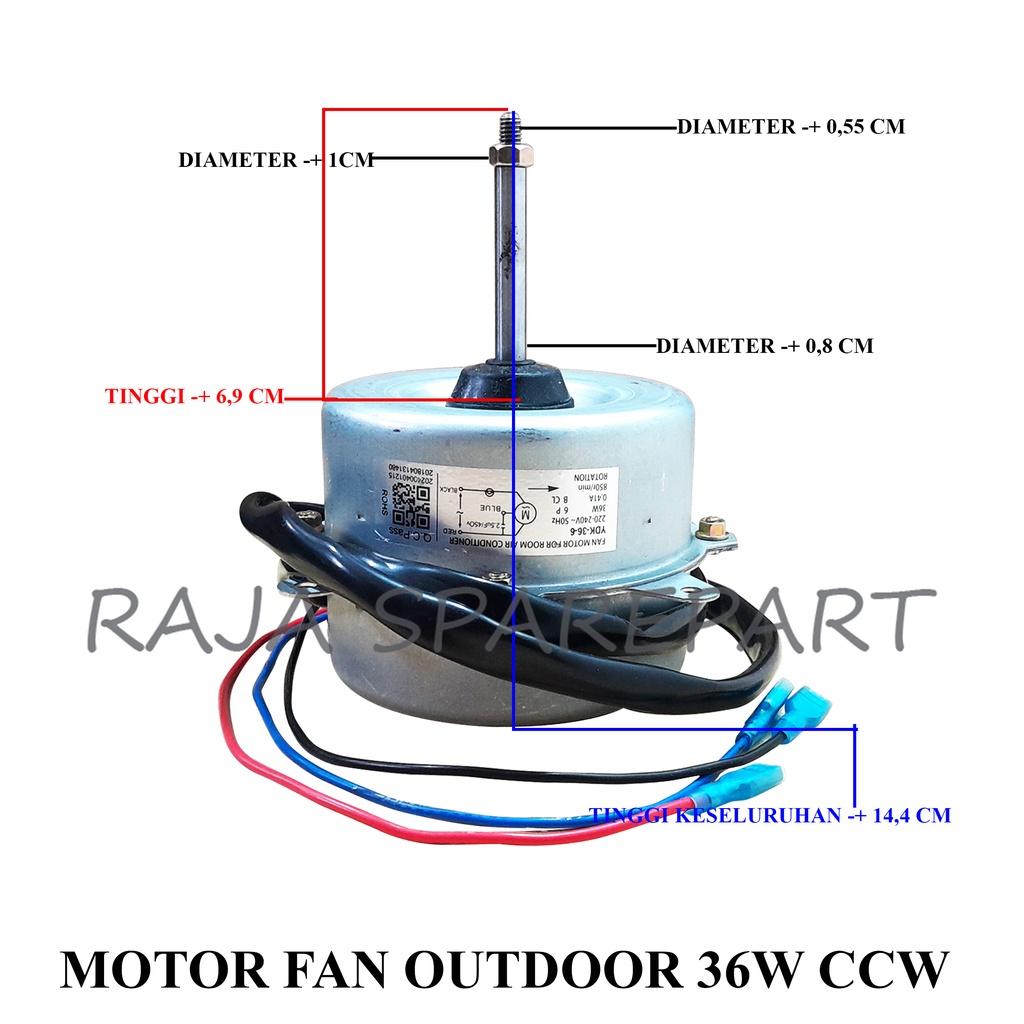 Motor Fan Outdoor AC 36 Watt CCW / Motor Kipas Outdoor AC 36Watt Rotari CCW