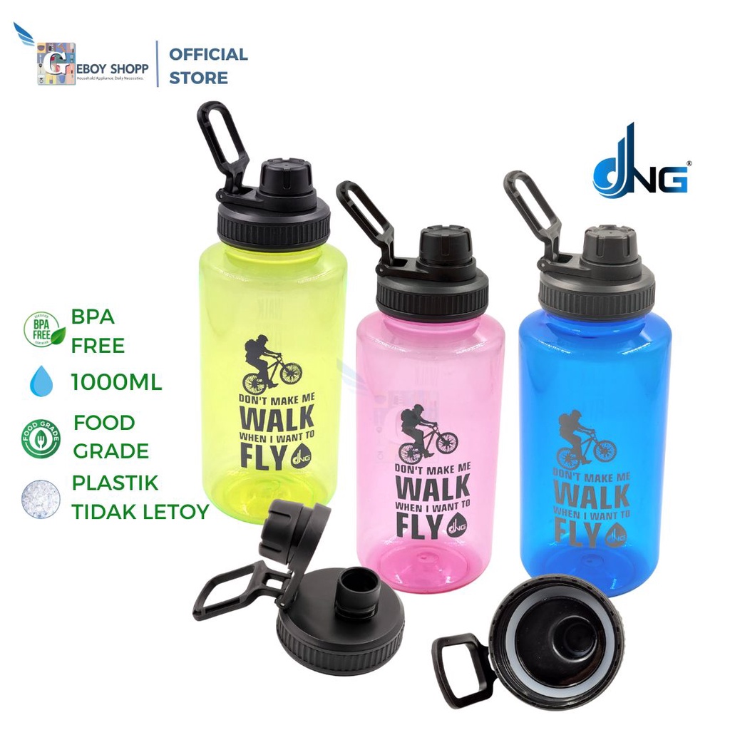 Botol Minum / Tempat Minum / Botol Air NEW Fly to DNG 1000ml BPA FREE FOODGRADE