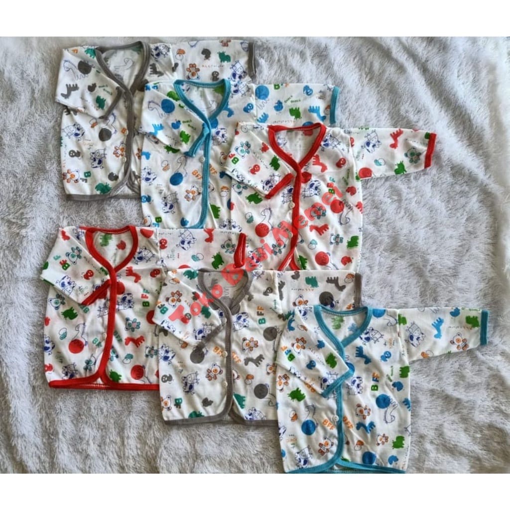1 LUSIN (12 pcs) Baju bayi pendek KATUN halus lembut
