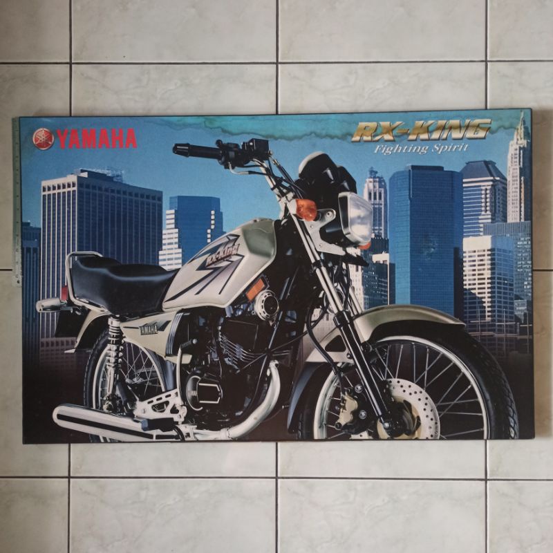 Poster brosur katalog iklan jumbo jadul lawas ex dealer Yamaha RX King Gold 2002 ORI Original