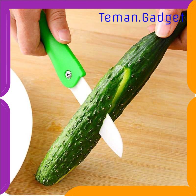 TG - DPR Pisau Dapur Lipat Unik Portable Knife Bahan Keramik - T-003