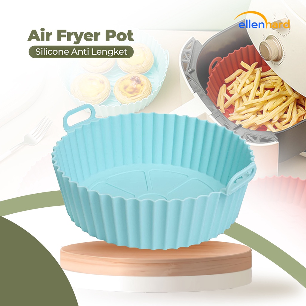 Air Fryer Silicone Pot Alas Loyang Air Fryer Silikon Anti Lengket Tahan Minyak Uk 16 18 21