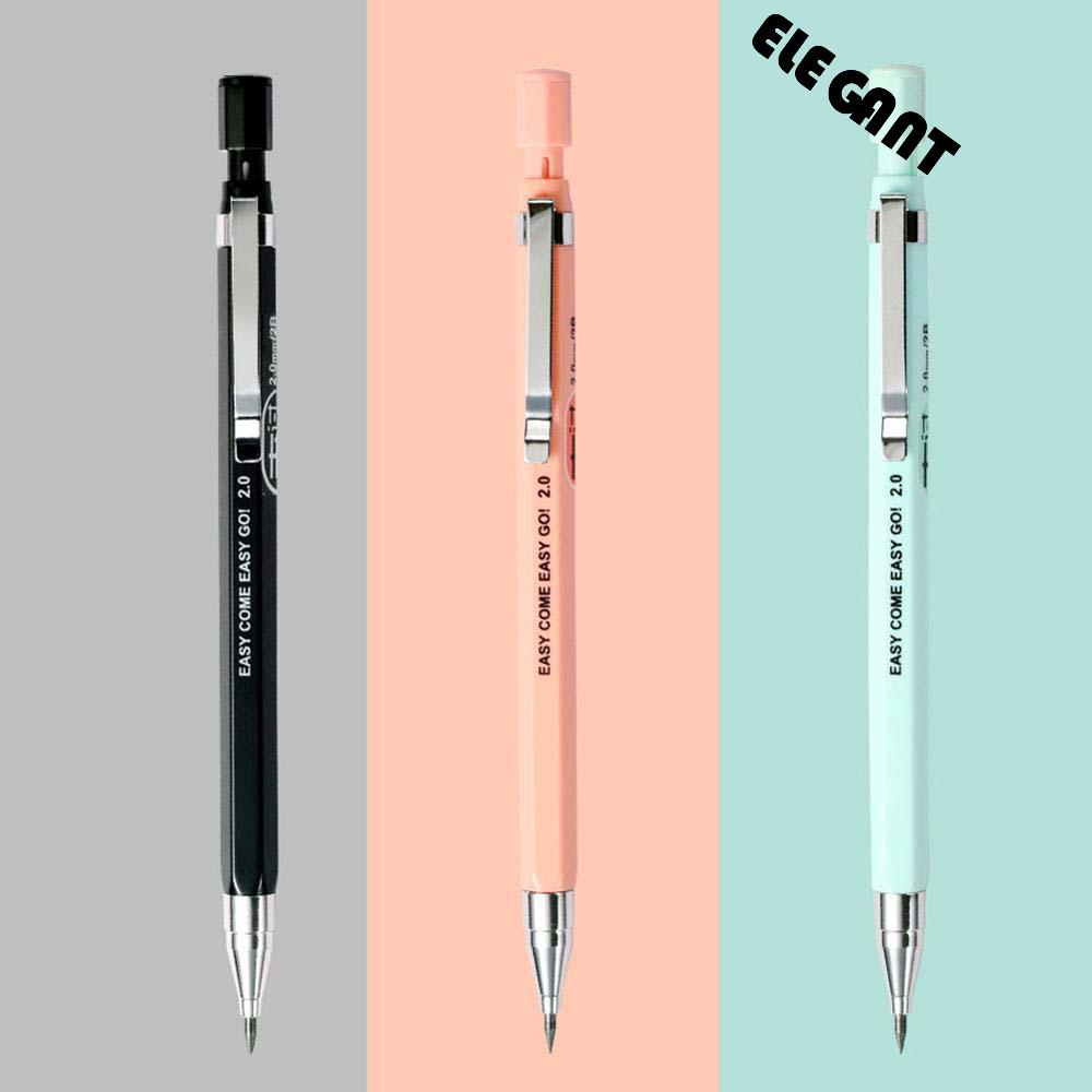 ELEGANT Novelty Mechanical Pencil Creative Propelling Pencils Automatic Pencil Pencils With Sharpener Candy Color Student Stationery High Quanlity Drawing Writing Pencils Office School Supplies