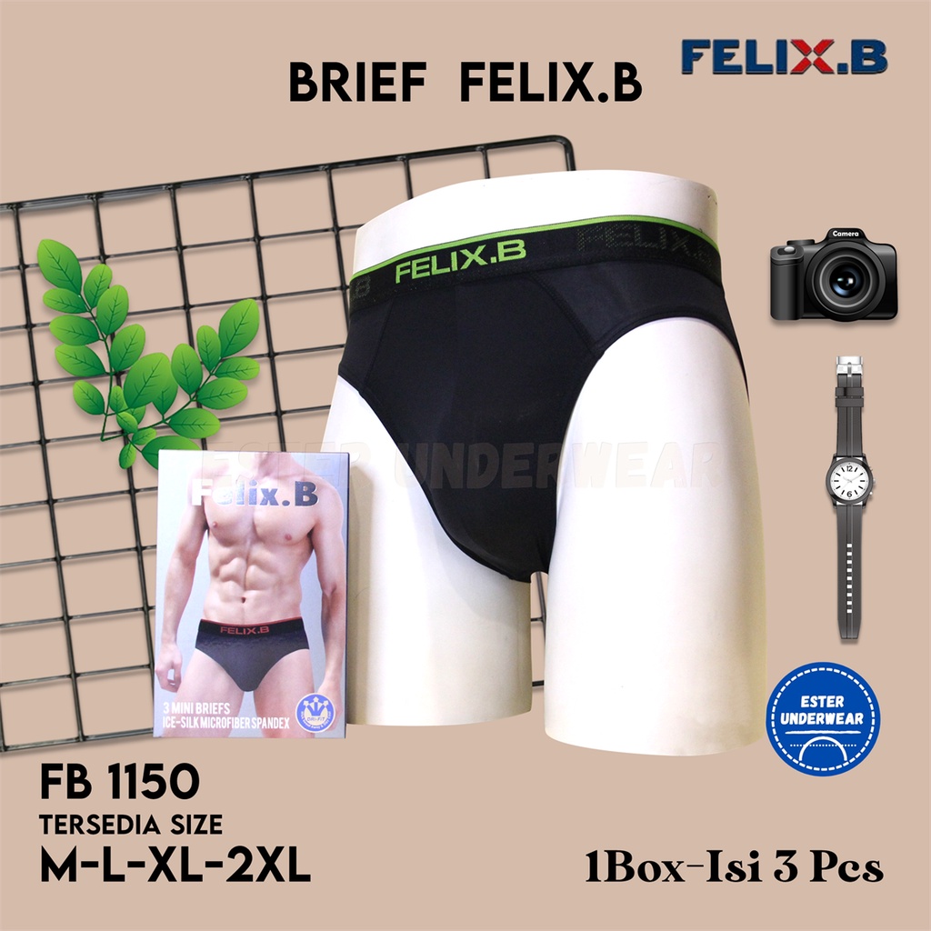 FELIX B Celana Dalam Pria FB 1150 1 Box Isi 3 Pcs