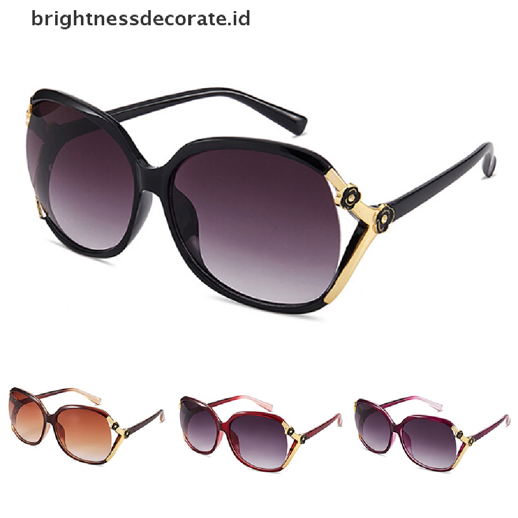 [Birth] Wanita Oversized Sunglasses UV400 Nuansa Besar Retro Round Eyewear2019Baru [ID]