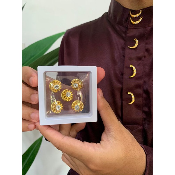 BUTANG/KANCING BAJU MELAYU LAKI LAKI IMPORT (SABIT BINTANG DIAMOND) IMPORT MALAYSIA